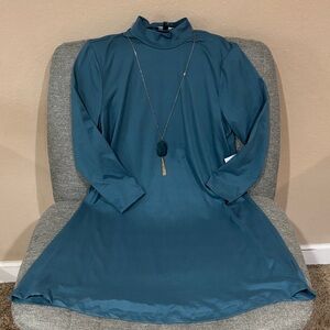 As U Wish Blue Long Sleeve Dress